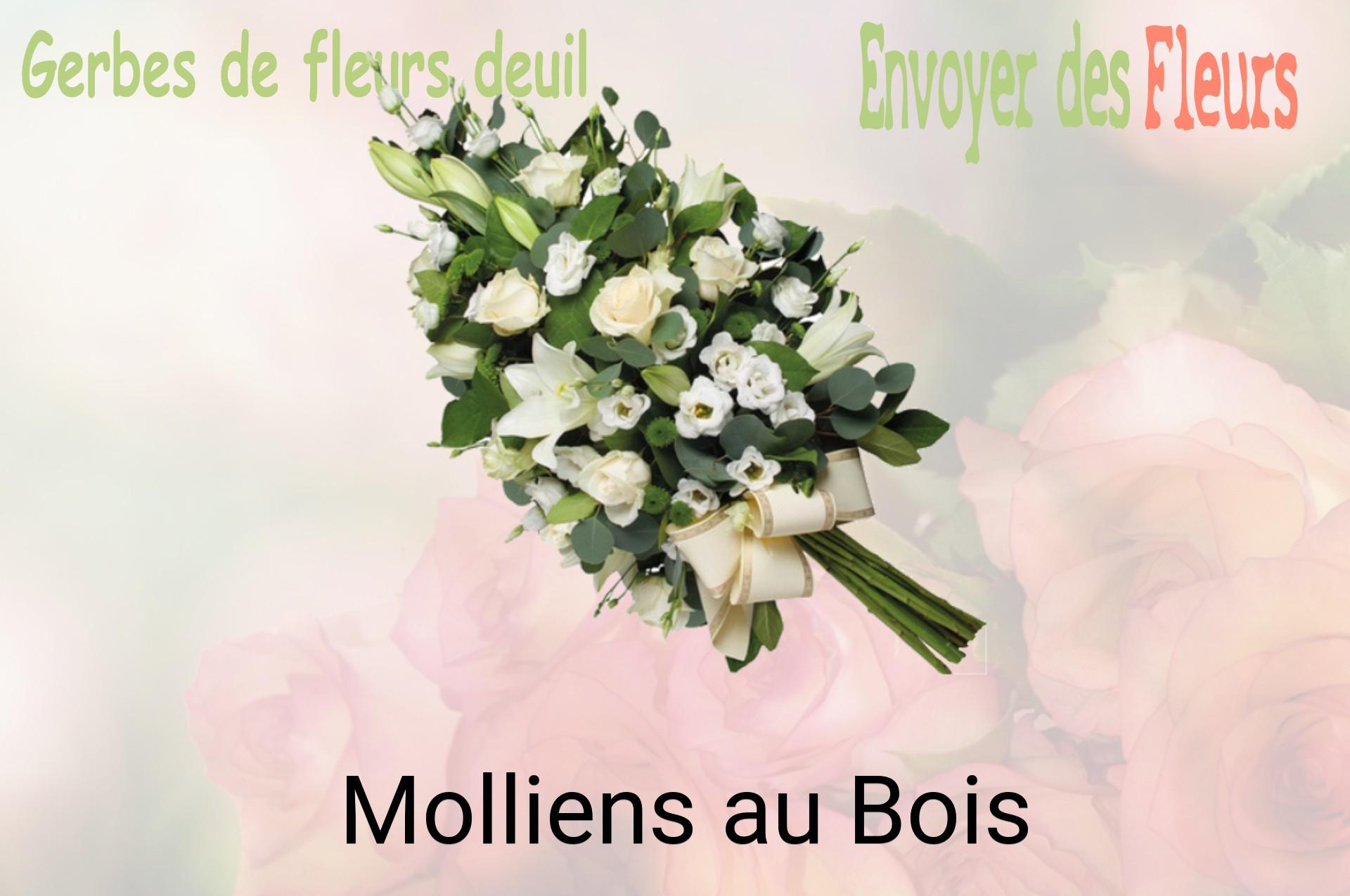 Gerbe de fleurs de deuil livrée à Molliens-au-Bois
